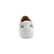 Women's Bishop Color Line Blue Peach White Leather Sneakers 91791-051 - ROYAL ELASTICS