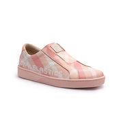 Women's Bishop Checked Pink White Leather Sneakers 91791-111 - ROYAL ELASTICS