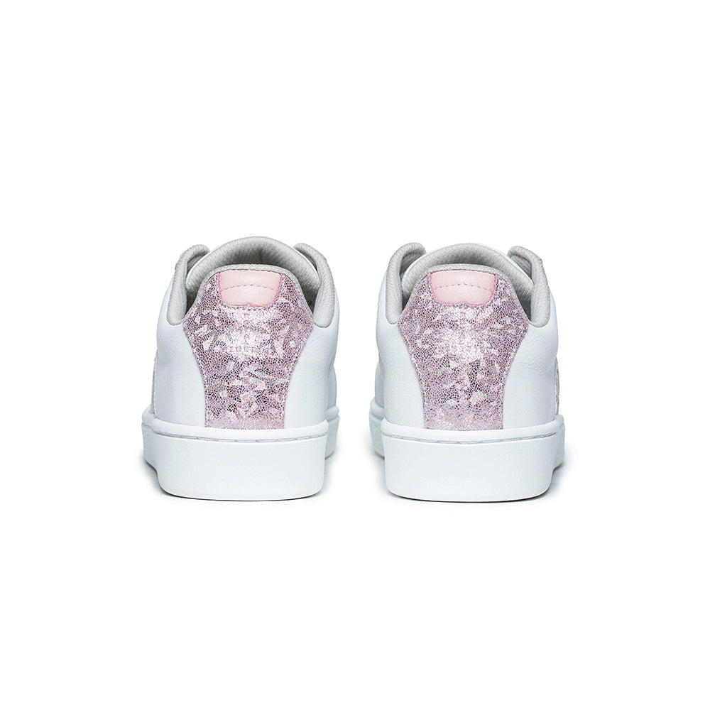 Women's Icon Genesis White Pink Glitter Leather Sneakers 91901-100 - ROYAL ELASTICS