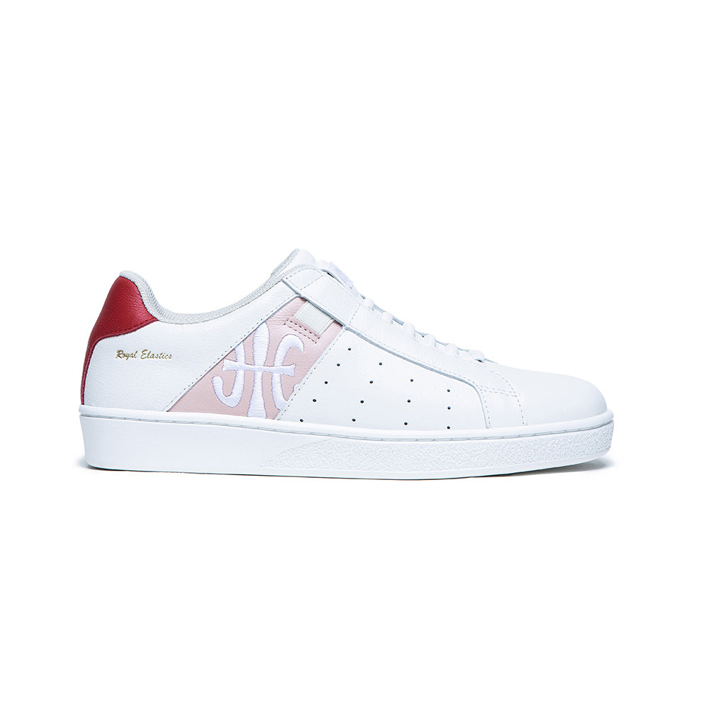 Women's Icon White Red Leather Sneakers 91911-011