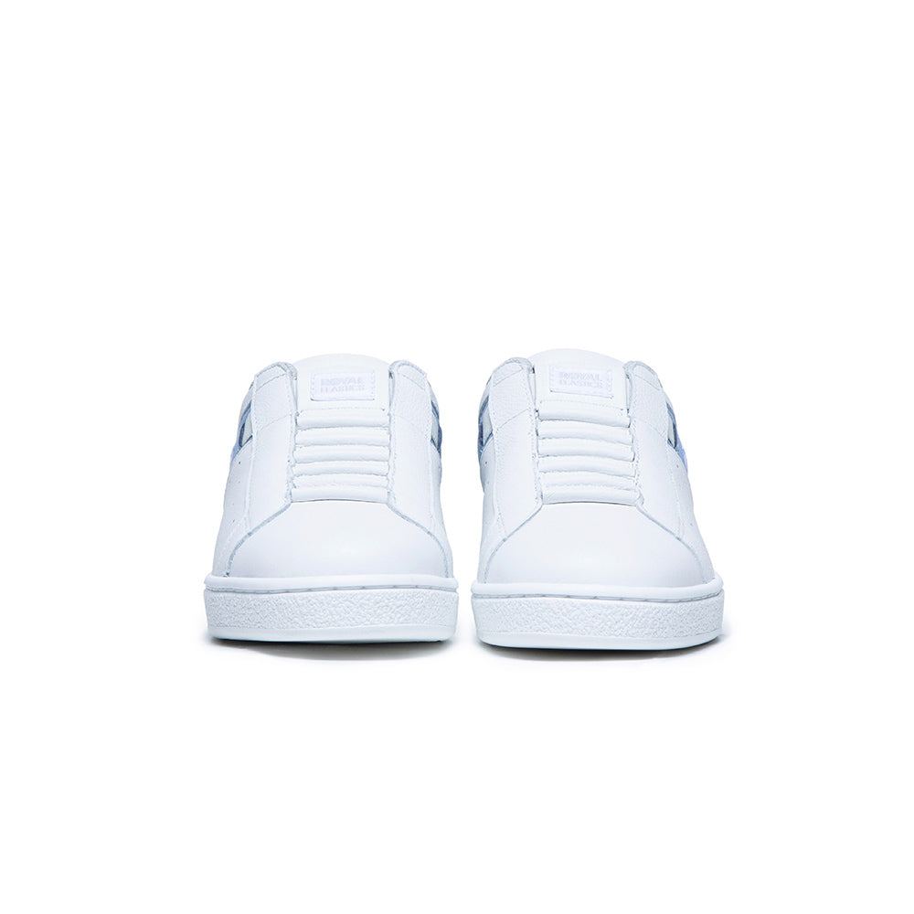 Women's Icon White Blue Leather Sneakers 91911-055