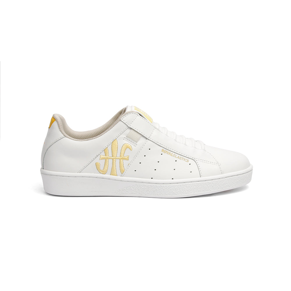 Women's Icon Genesis Bubblegum White Yellow Leather Sneakers 91992-300 - ROYAL ELASTICS