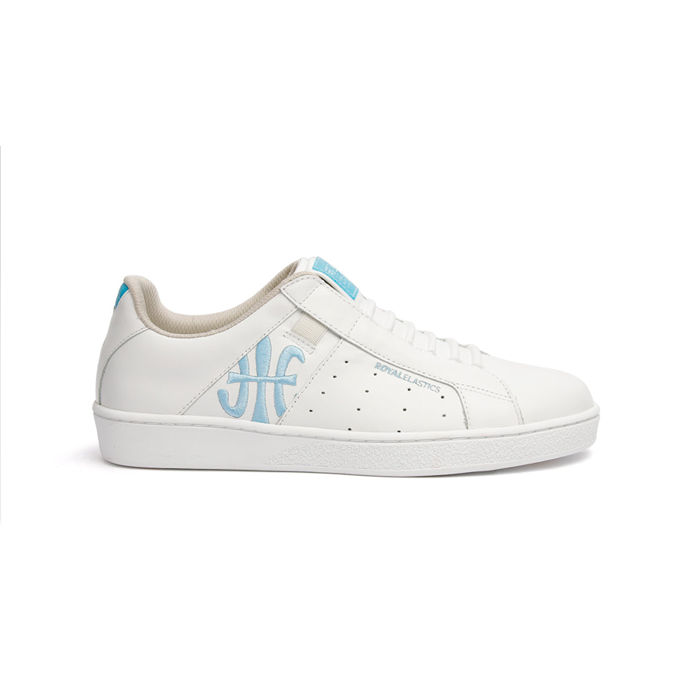 Women's Icon Genesis Bubblegum White Blue Leather Sneakers 91992-500 - ROYAL ELASTICS