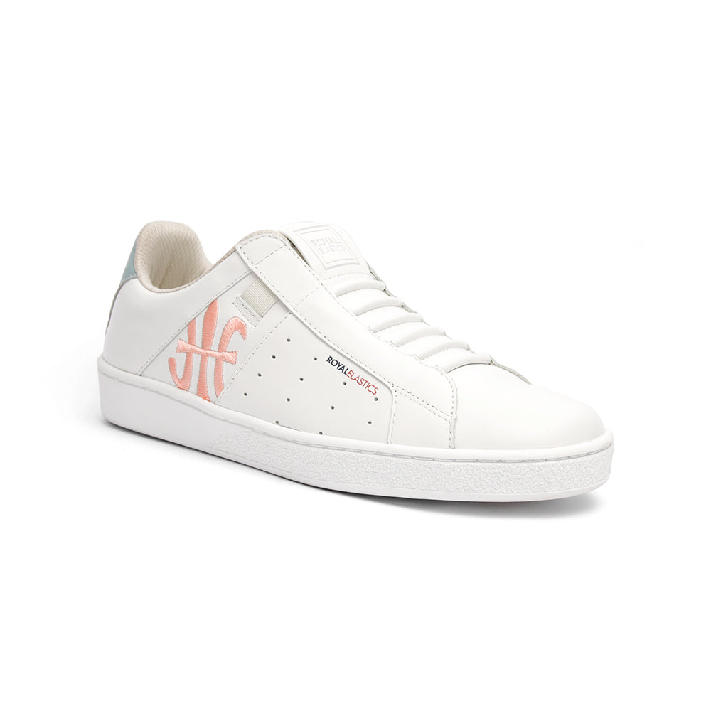 Women's Icon Genesis Crown White Pink Blue Leather Sneakers 91992-501 - ROYAL ELASTICS