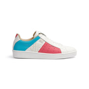 Women's Icon Genesis Spotlight White Pink Blue Leather Sneakers 91993-015 - ROYAL ELASTICS