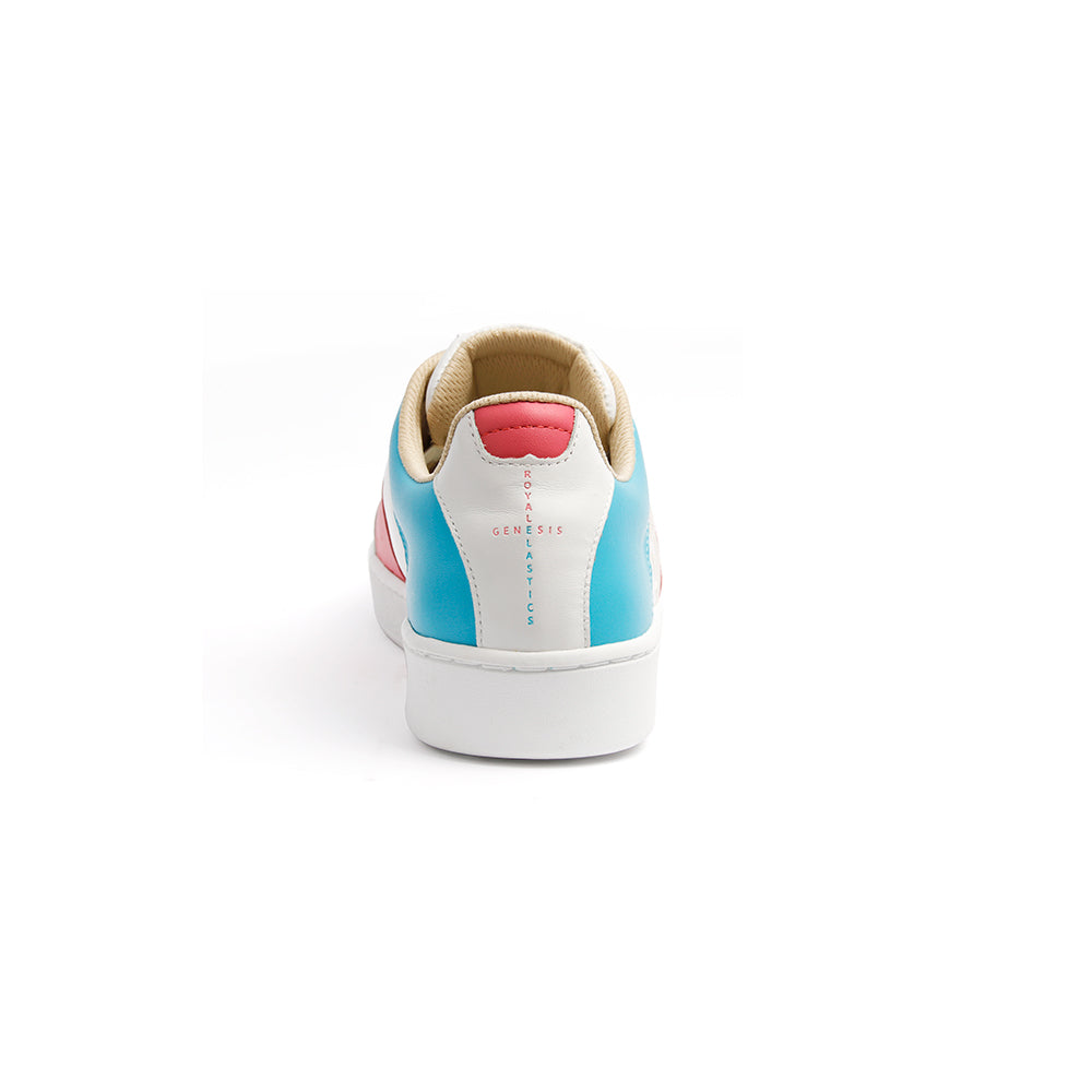 Women's Icon Genesis Spotlight White Pink Blue Leather Sneakers 91993-015 - ROYAL ELASTICS