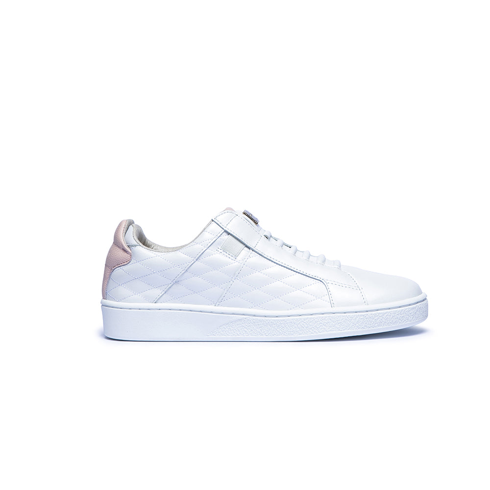 Women's Icon SBI White Pink Leather Sneakers 92502-016