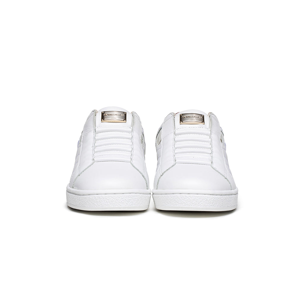 Women's Icon Lux White Red Leather Sneakers 92503-001