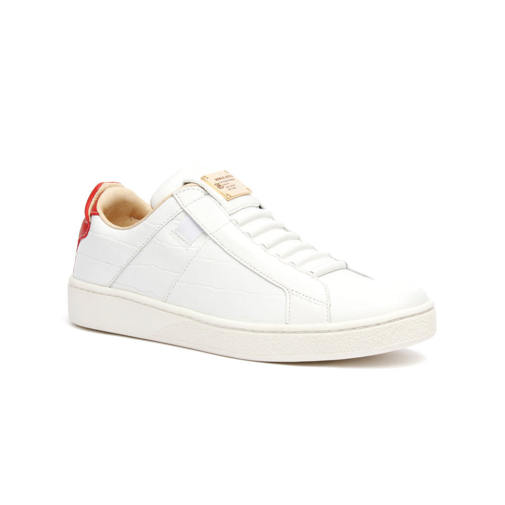 Women's Icon SBI White Red Leather Sneakers 92583-081 - ROYAL ELASTICS