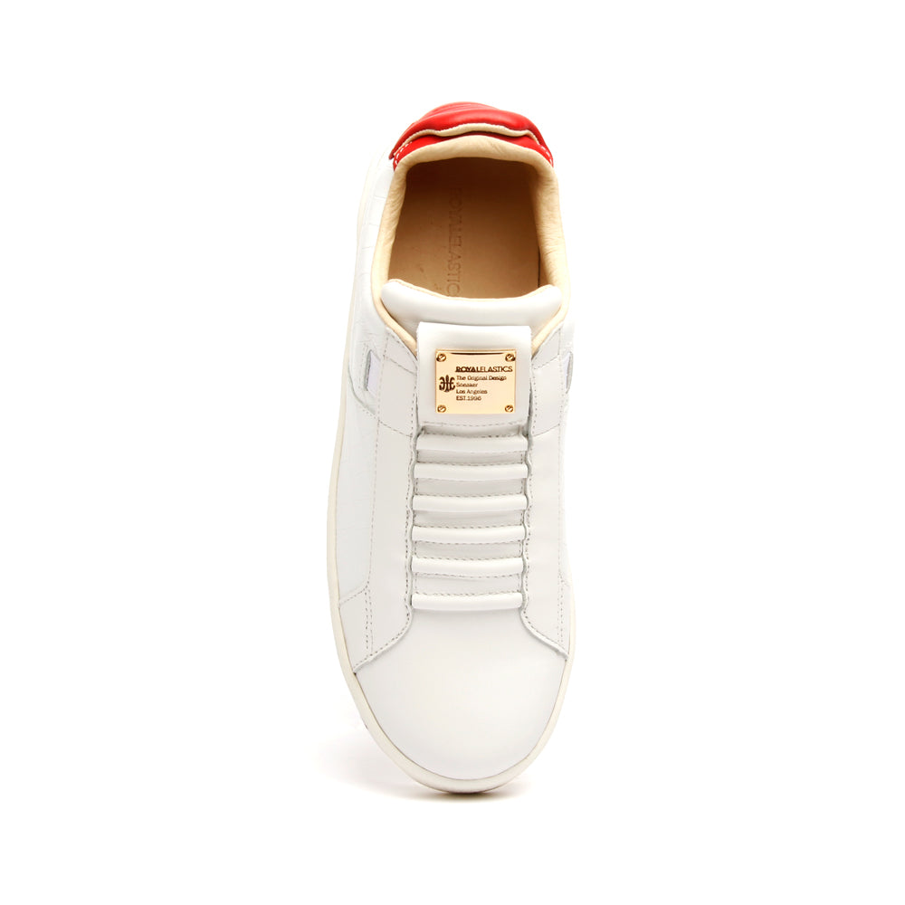 Women's Icon SBI White Red Leather Sneakers 92583-081 - ROYAL ELASTICS