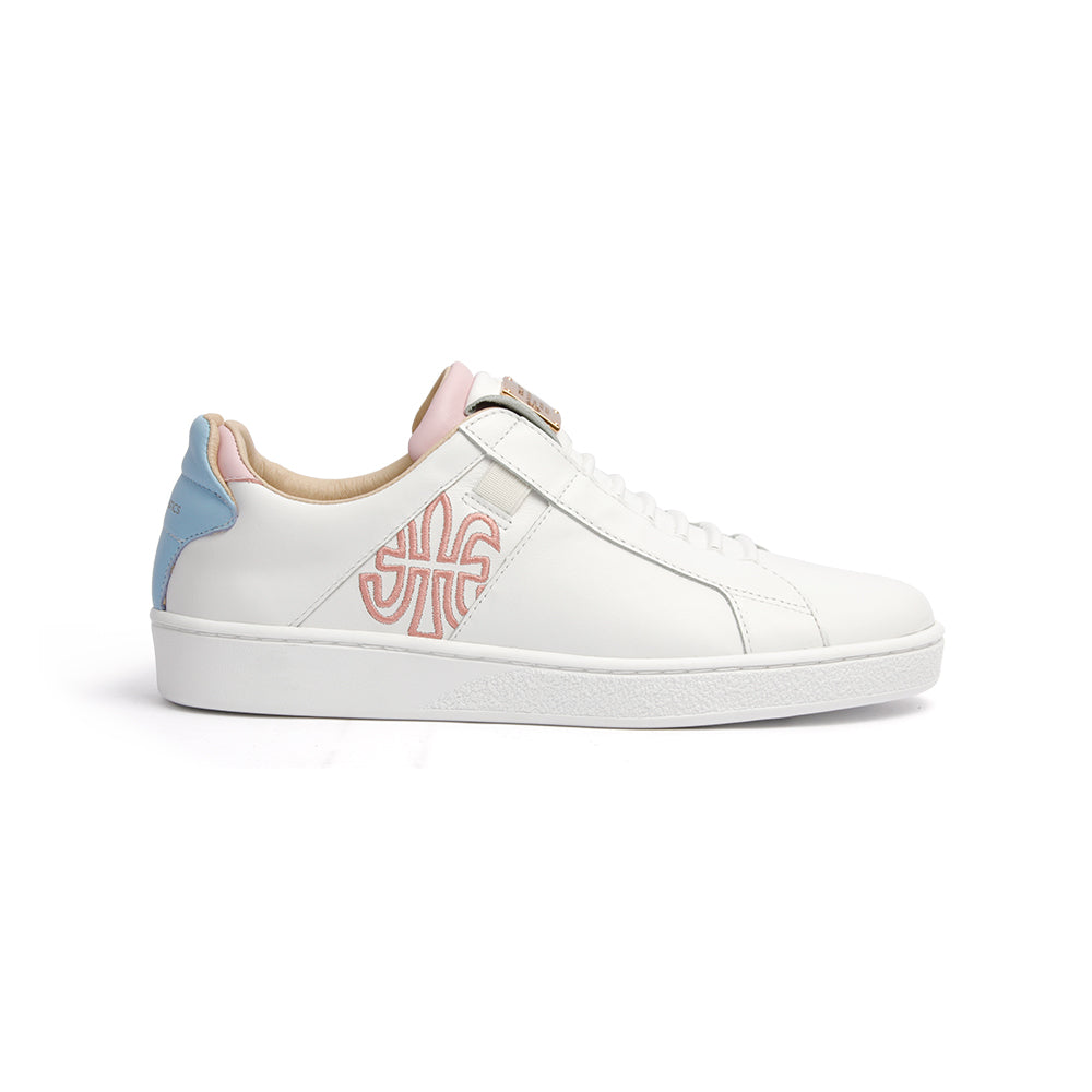 Women's Icon SBI White Blue Pink Leather Sneakers 92593-065 - ROYAL ELASTICS
