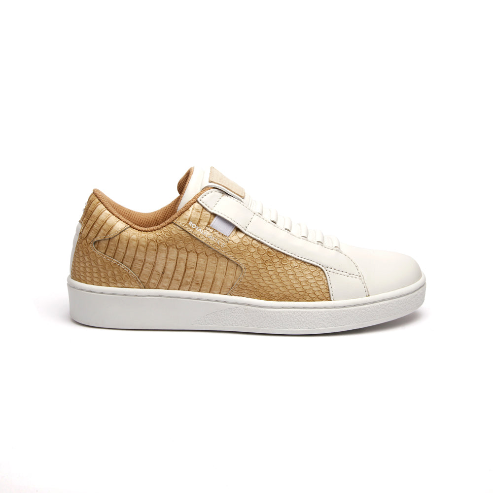 Women's Adelaide White Gold Leather Sneakers 92683-220 - ROYAL ELASTICS