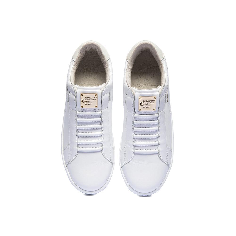 Women's Adelaide White Cream Leather Sneakers 92694-000 - ROYAL ELASTICS