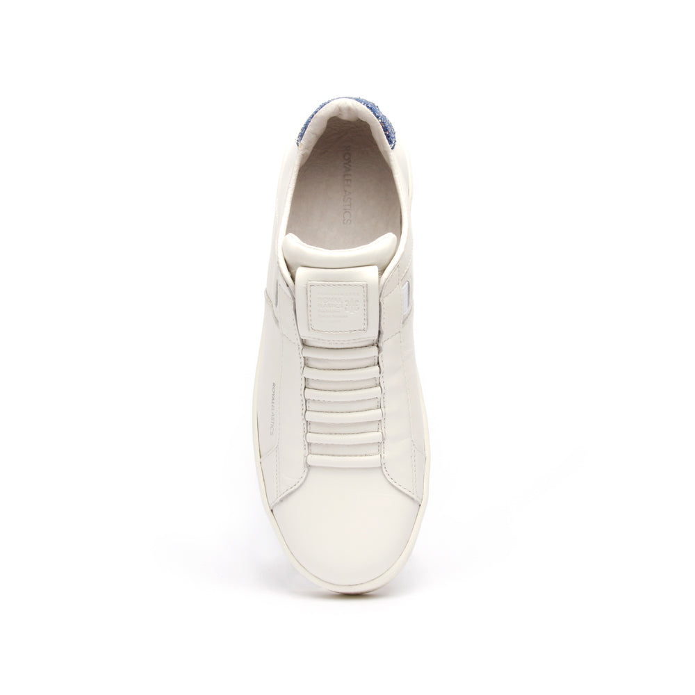 Women's Icon Urbanite White Blue Leather Sneakers 92982-005 - ROYAL ELASTICS