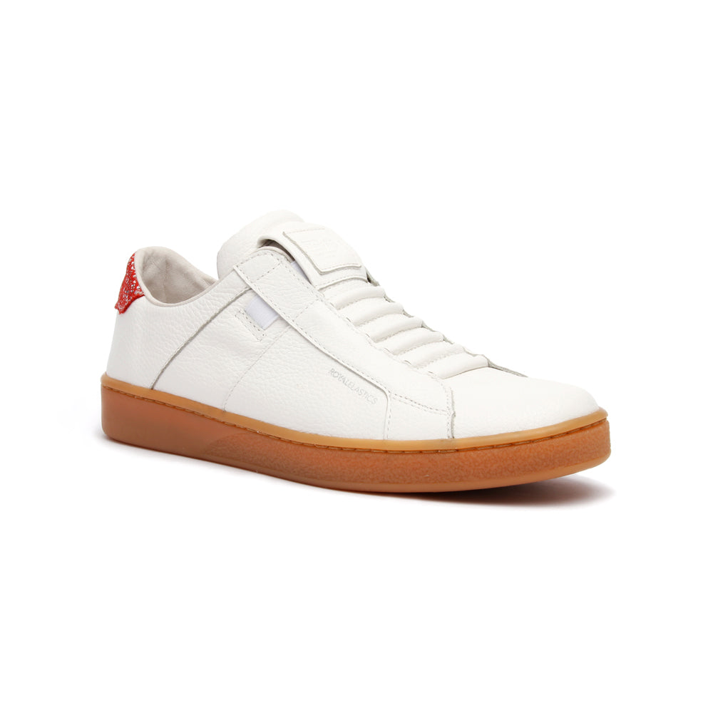 Women's Icon Urbanite White Red Leather Sneakers 92982-010 - ROYAL ELASTICS