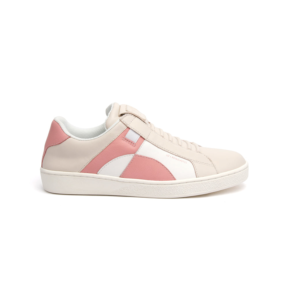 Women's Icon Dots White Pink Leather Sneakers 92984-101 - ROYAL ELASTICS