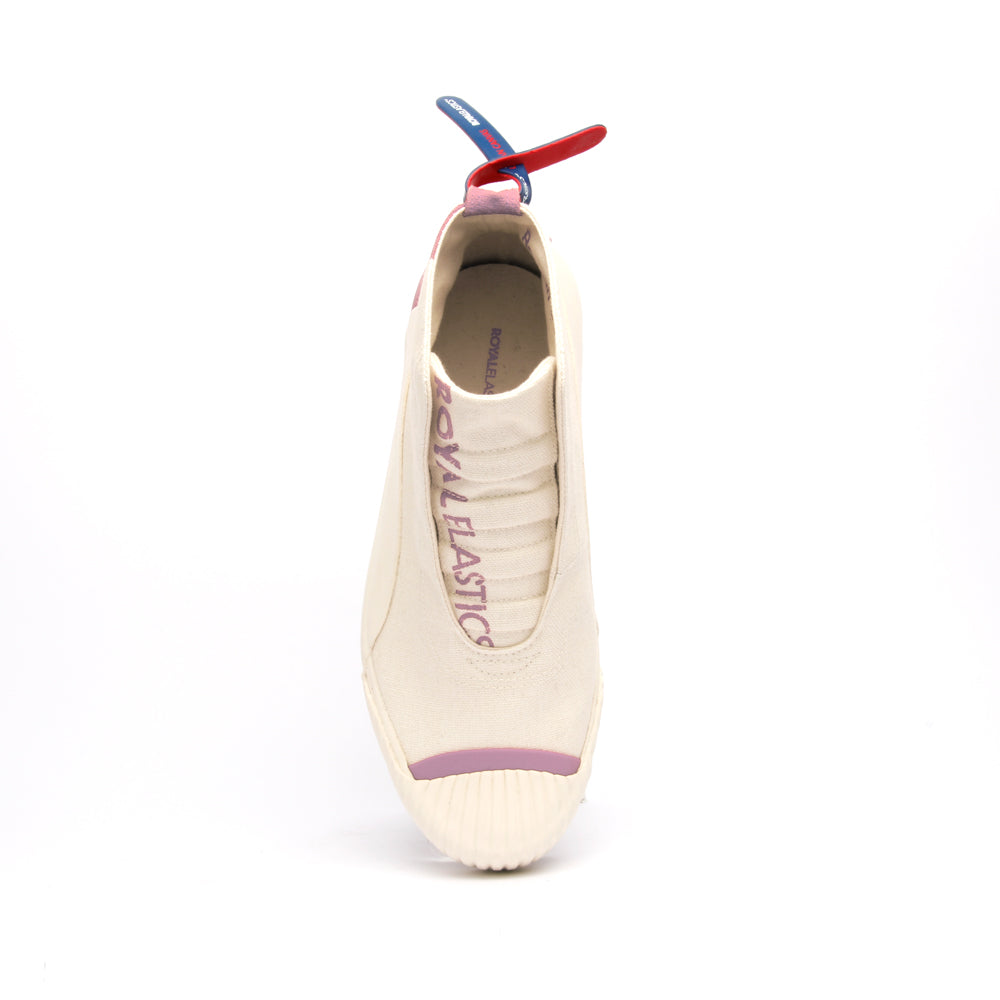 Women's London Hi Beige Pink Canvas High Tops 93482-101 - ROYAL ELASTICS
