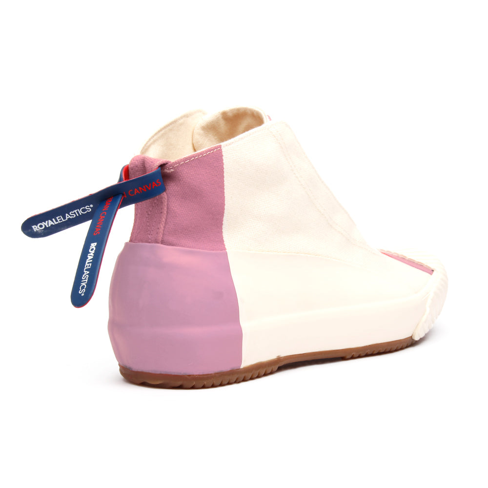 Women's London Hi Beige Pink Canvas High Tops 93482-101 - ROYAL ELASTICS