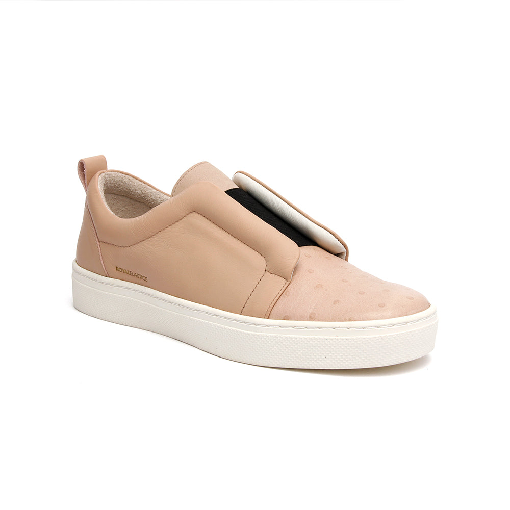Women's Meister Toasted Almond Pink Leather Low Tops 94384-770 - ROYAL ELASTICS