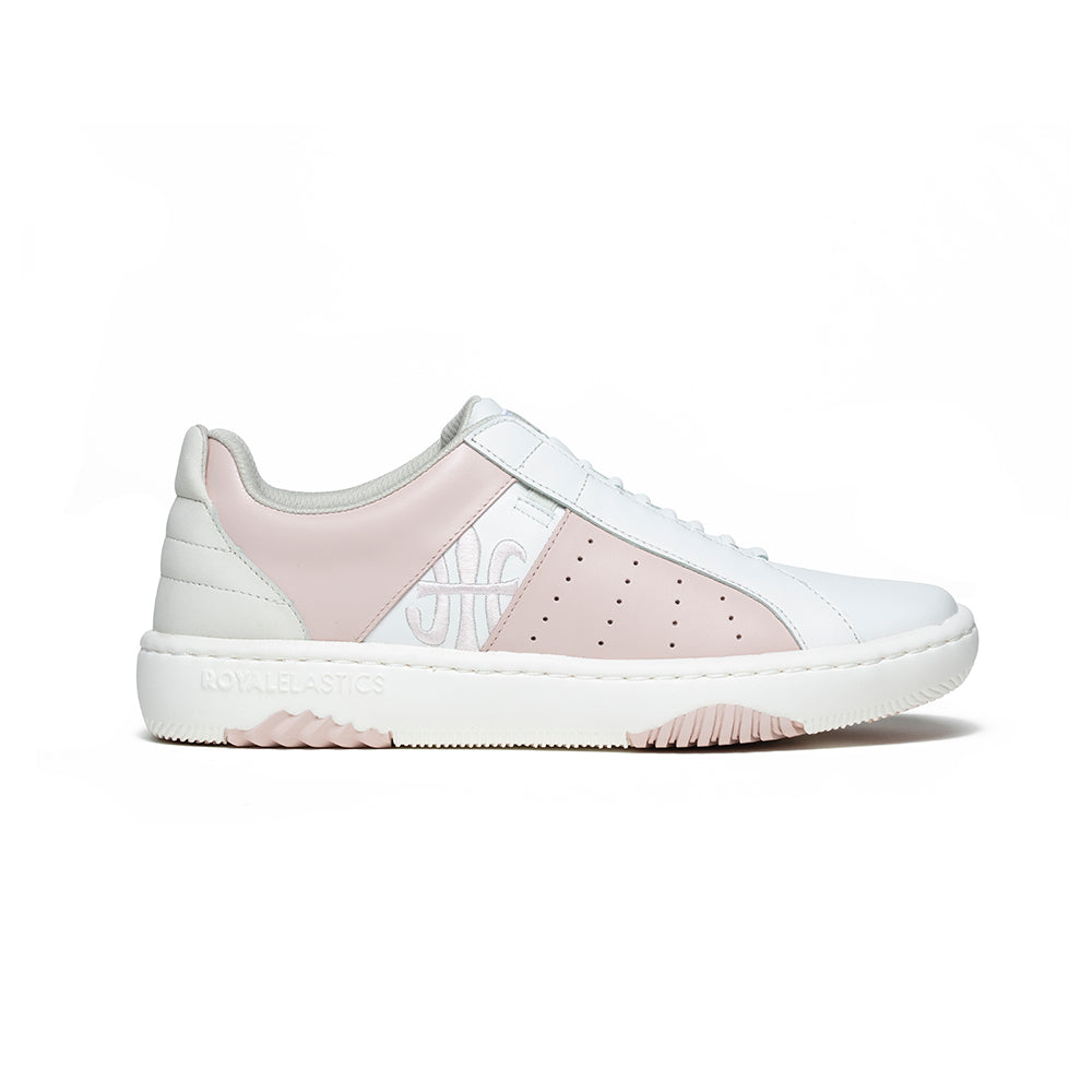 Women's Icon Archer White Pink Leather Sneakers 96394-011 - ROYAL ELASTICS