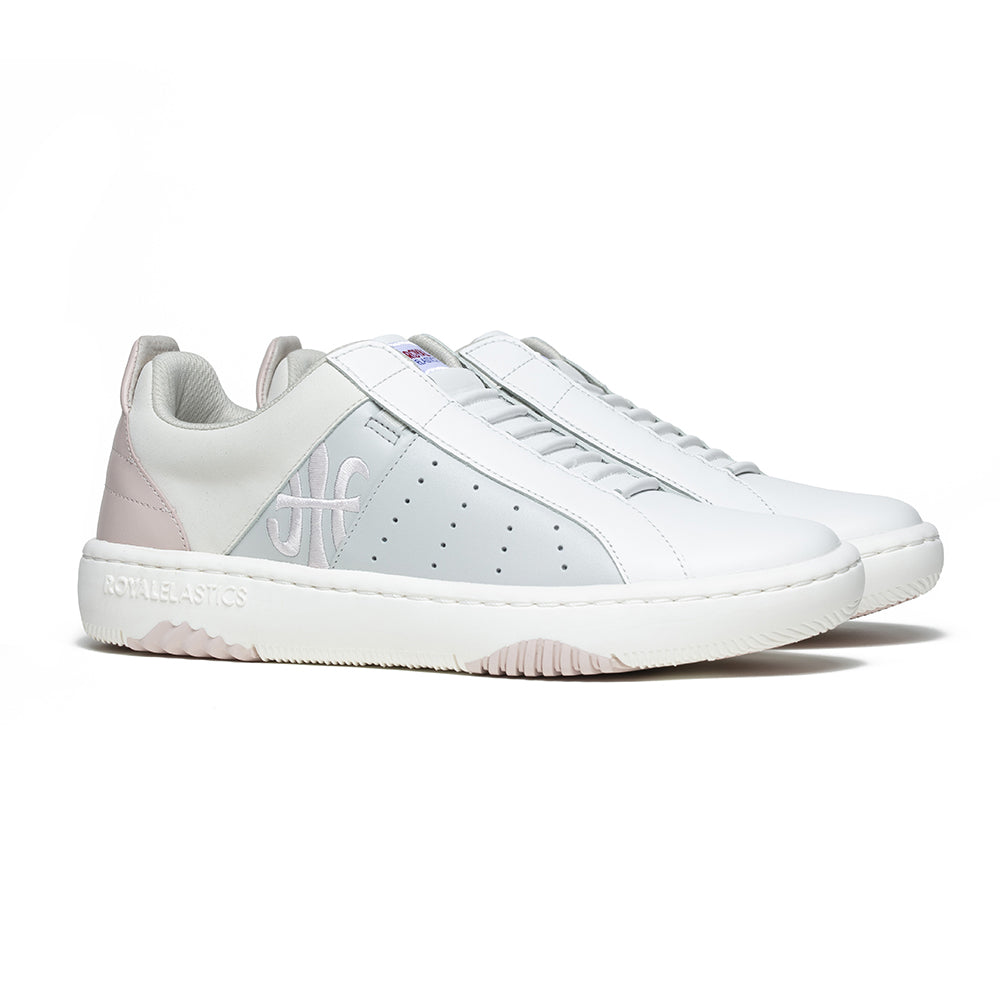 Women's Icon Archer White Pink Blue Leather Sneakers 96394-081 - ROYAL ELASTICS