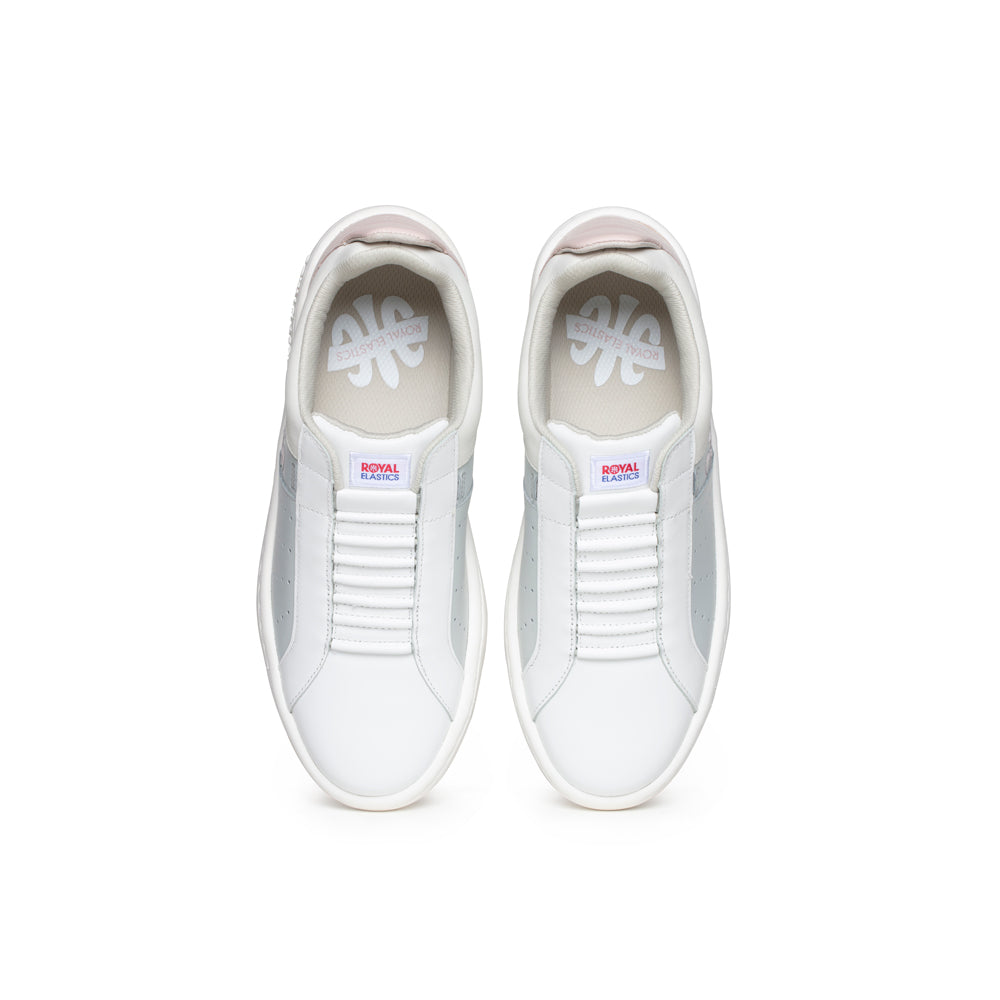 Women's Icon Archer White Pink Blue Leather Sneakers 96394-081 - ROYAL ELASTICS