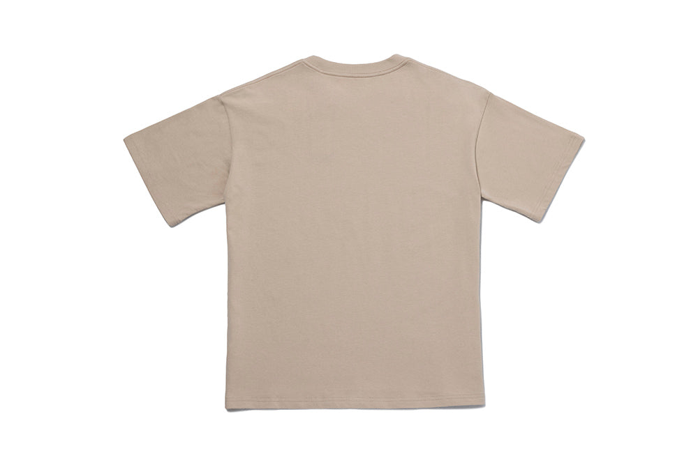 Loose Fit Unisex Logo T-shirt Khaki