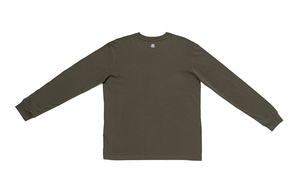 Unisex Logo Long T-shirt Army Green