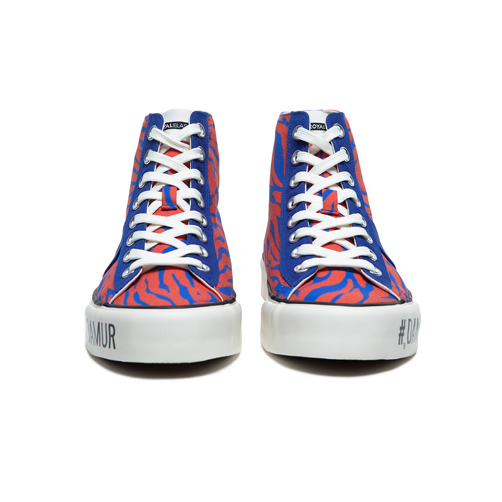 Men's ZONE Hi Red Blue Canvas High Tops 00921-225