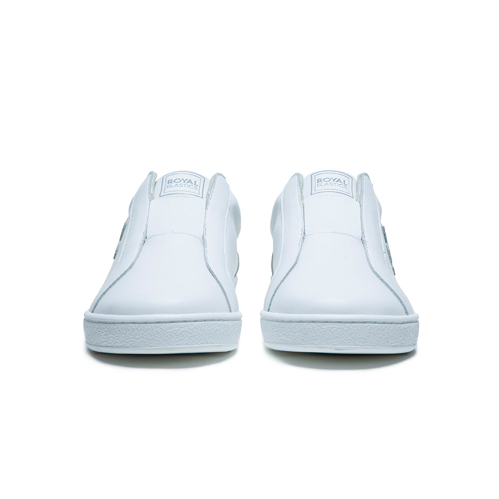 Men's Bishop White Black Leather Sneakers 01721-009