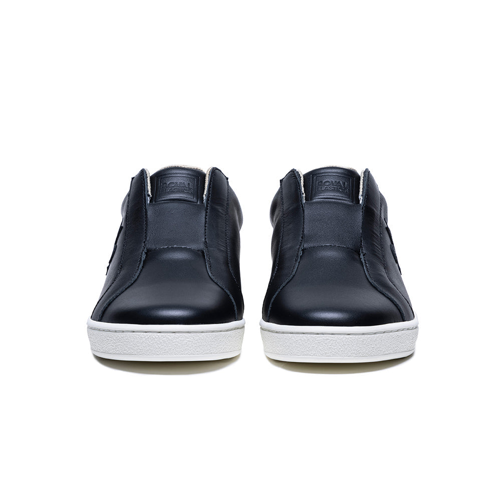 Men's Bishop Black Green Leather Sneakers 01721-994