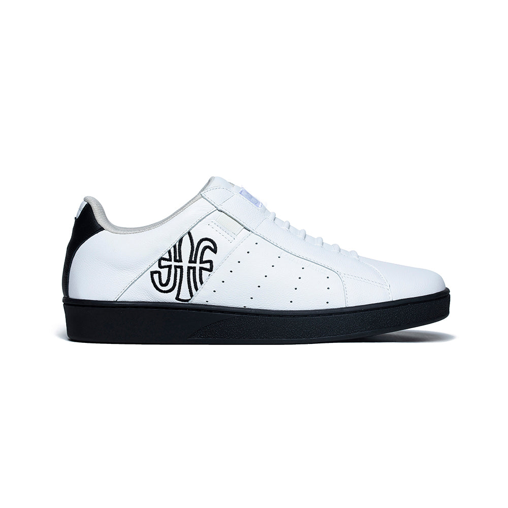 Men's Icon Genesis White Black Leather Sneakers 01901-009 - ROYAL ELASTICS