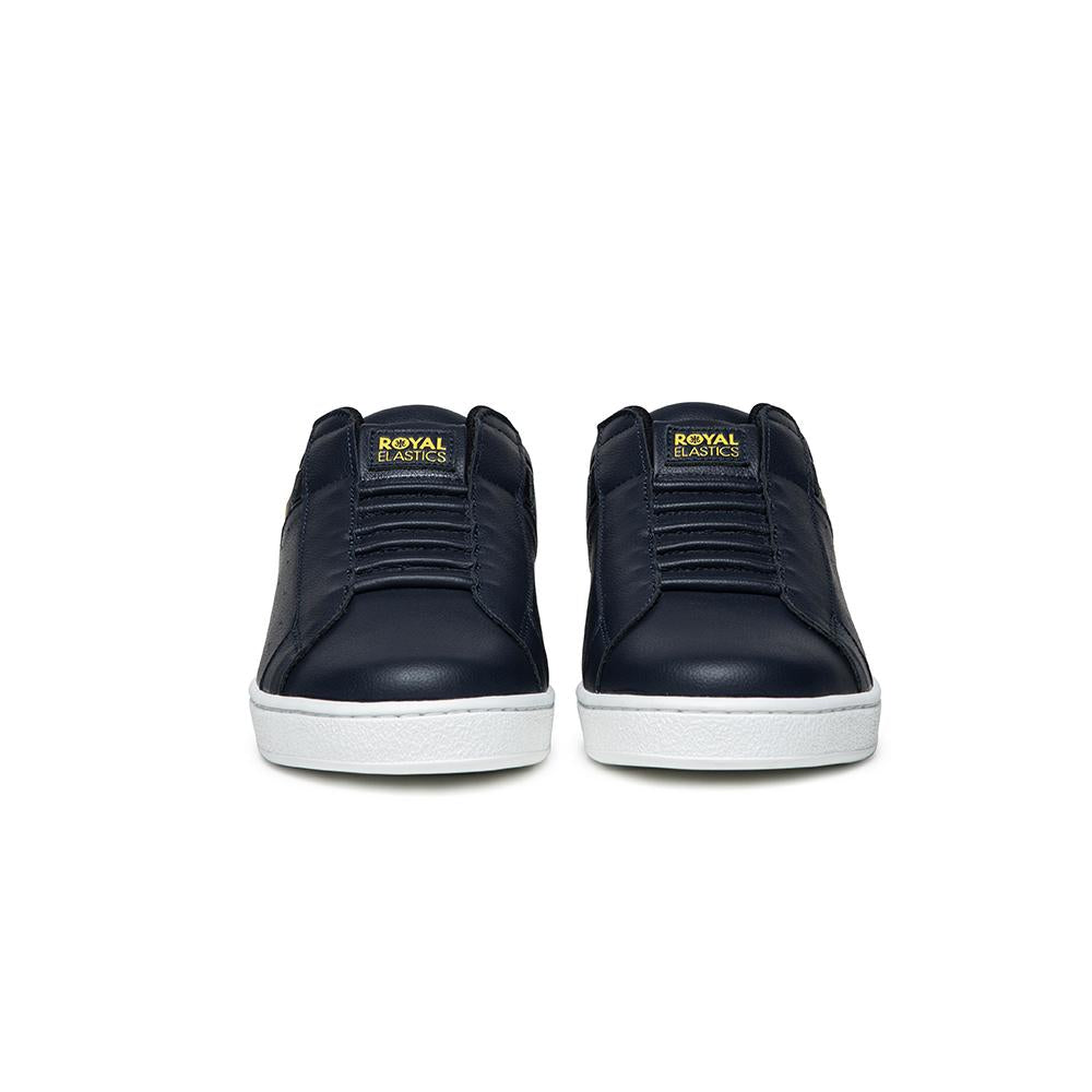 Men's Icon Navy Blue Logo Leather Sneakers 01912-538