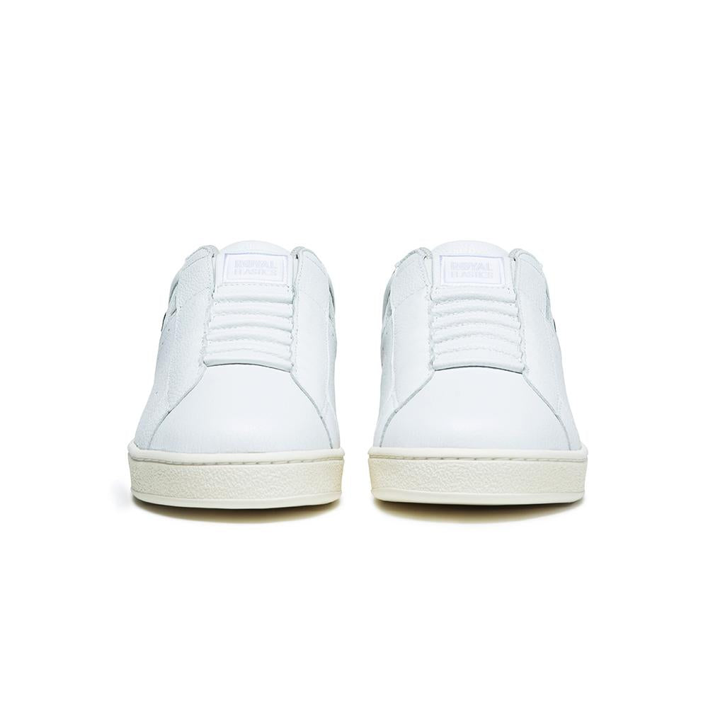 Men's Icon White Green Logo Leather Sneakers 01913-004