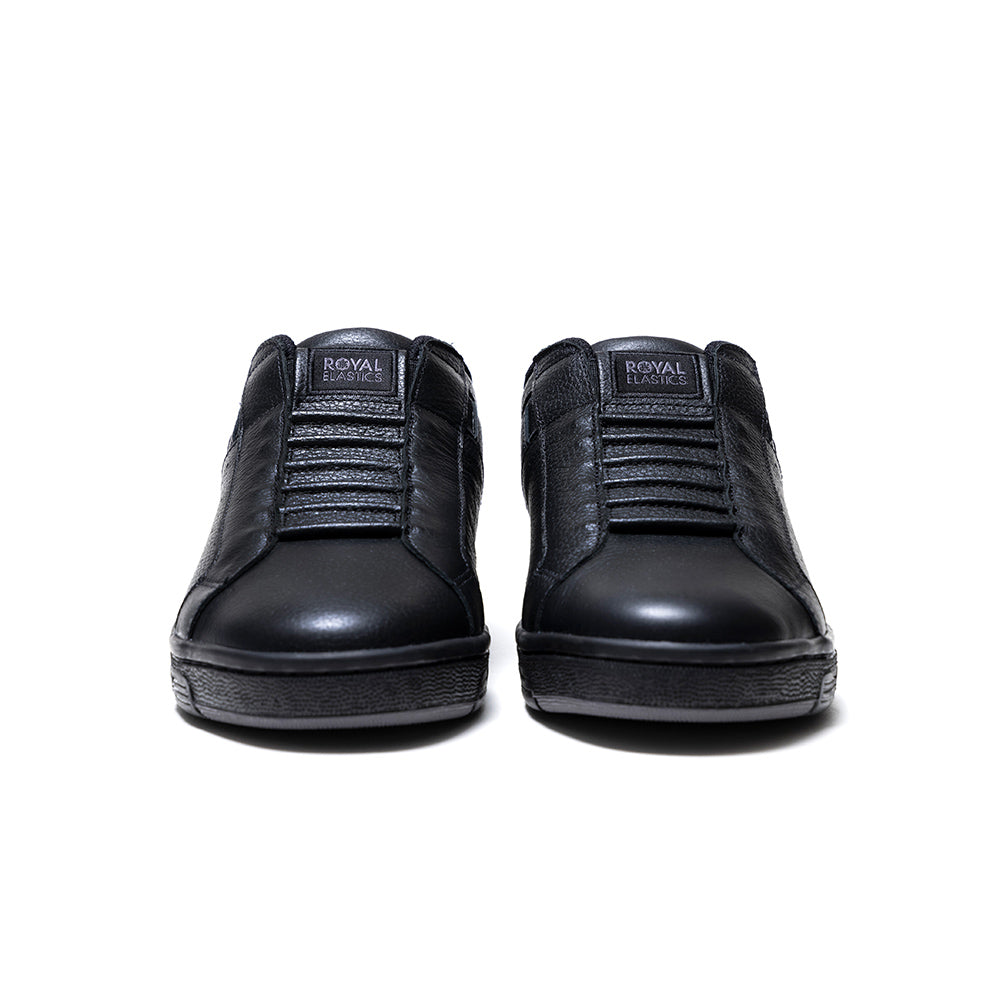 ICON BLACK レザー ブラック シューズ Icon2.0 メンズ レザースニーカー 黒 - Royal Elastics 公式
