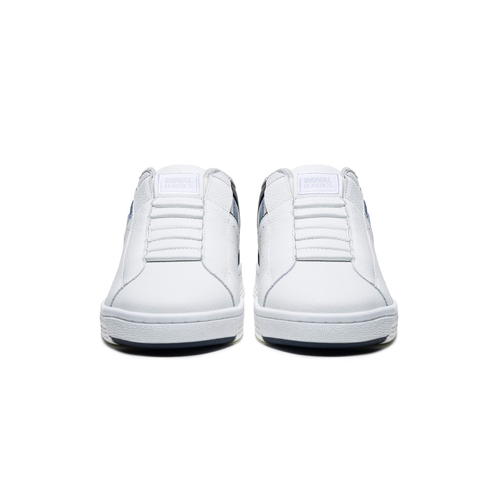 Men's Icon OG White Black Blue Logo Leather Sneakers 01931-095
