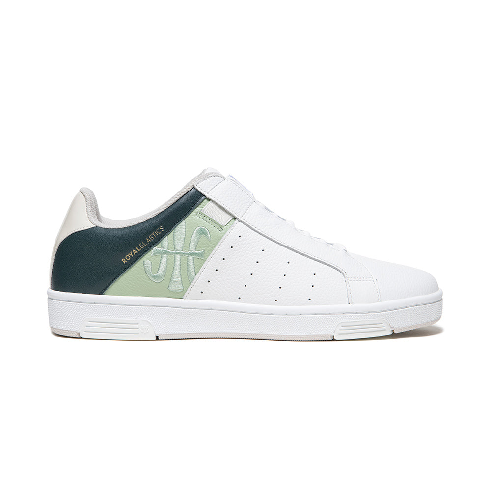 Men's Icon OG White Green Logo Leather Sneakers 01932-040