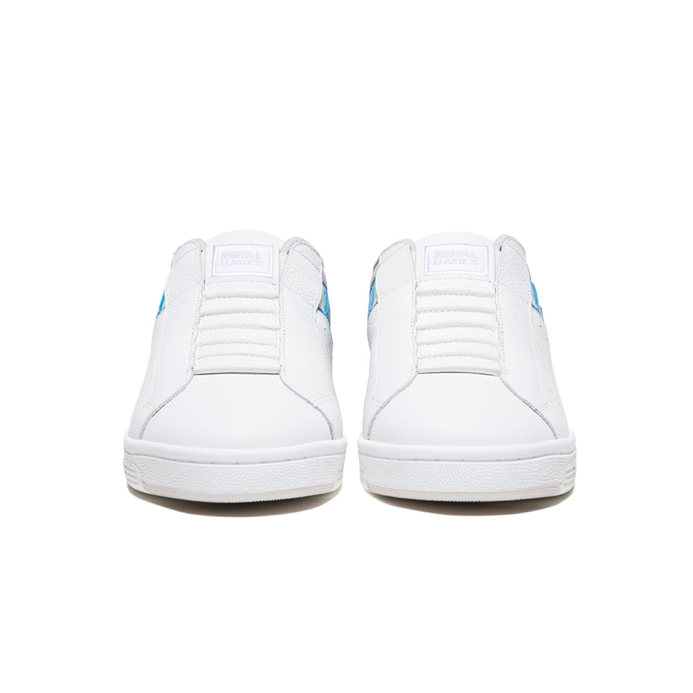 Men's Icon OG White Blue Logo Leather Sneakers 01932-058