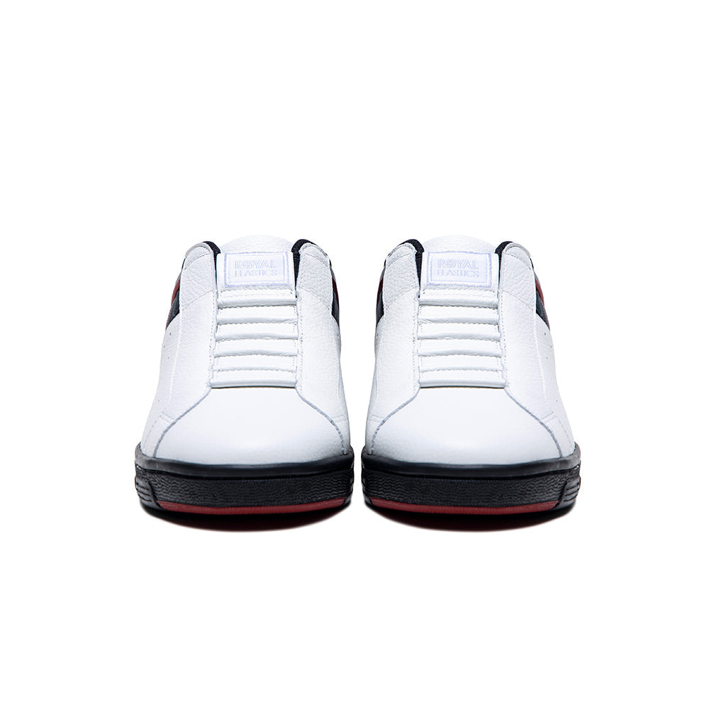 Men's Icon OG White Black Red Logo Leather Sneakers 01933-091