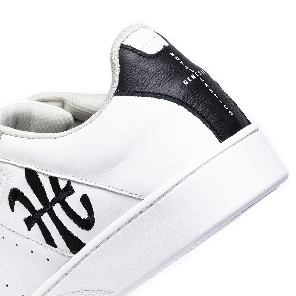 Men's Icon Genesis White Black Leather Sneakers 01994-009 - ROYAL ELASTICS