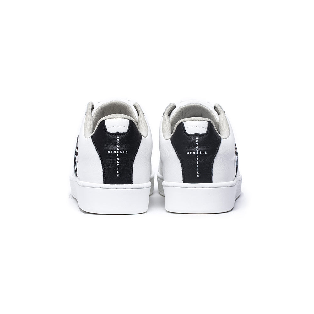 Men's Icon Genesis White Black Leather Sneakers 01901-090 - ROYAL ELASTICS