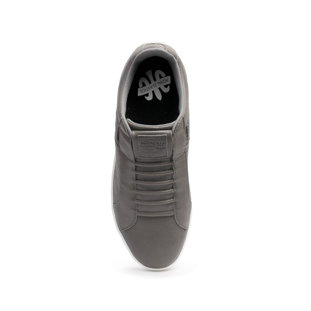 Men's Icon Classic Deep Gray Leather Sneakers 02092-888 - ROYAL ELASTICS