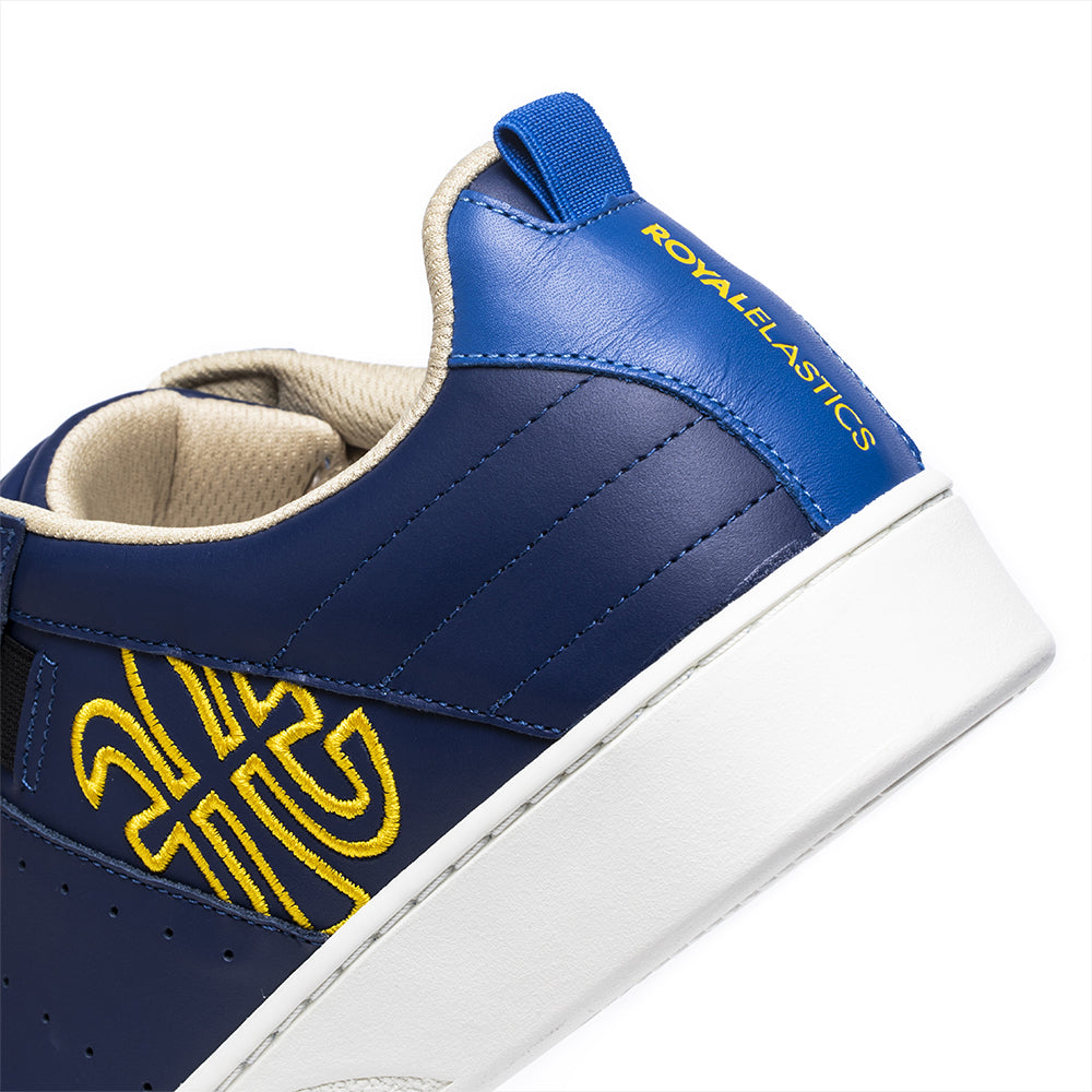 Men's Icon Manhood Blue White Yellow Leather Sneakers 02094-553 - ROYAL ELASTICS