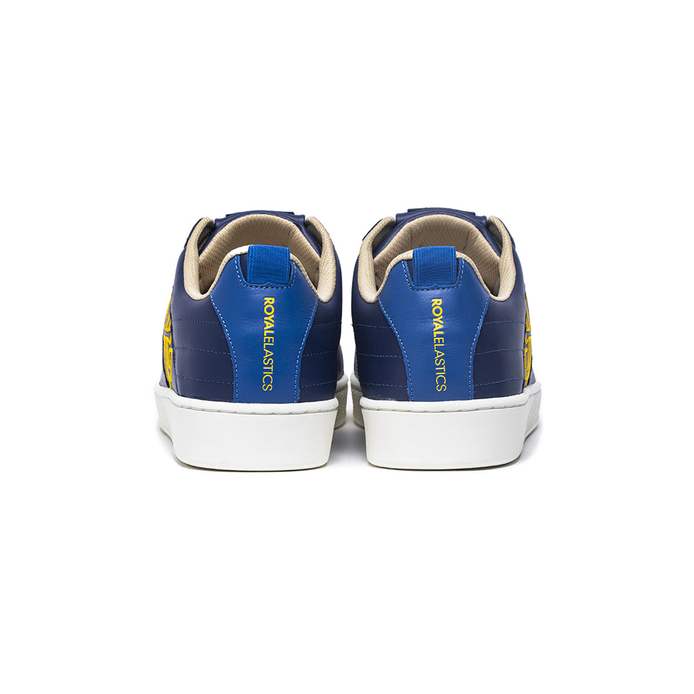 Men's Icon Manhood Blue White Yellow Leather Sneakers 02094-553 - ROYAL ELASTICS