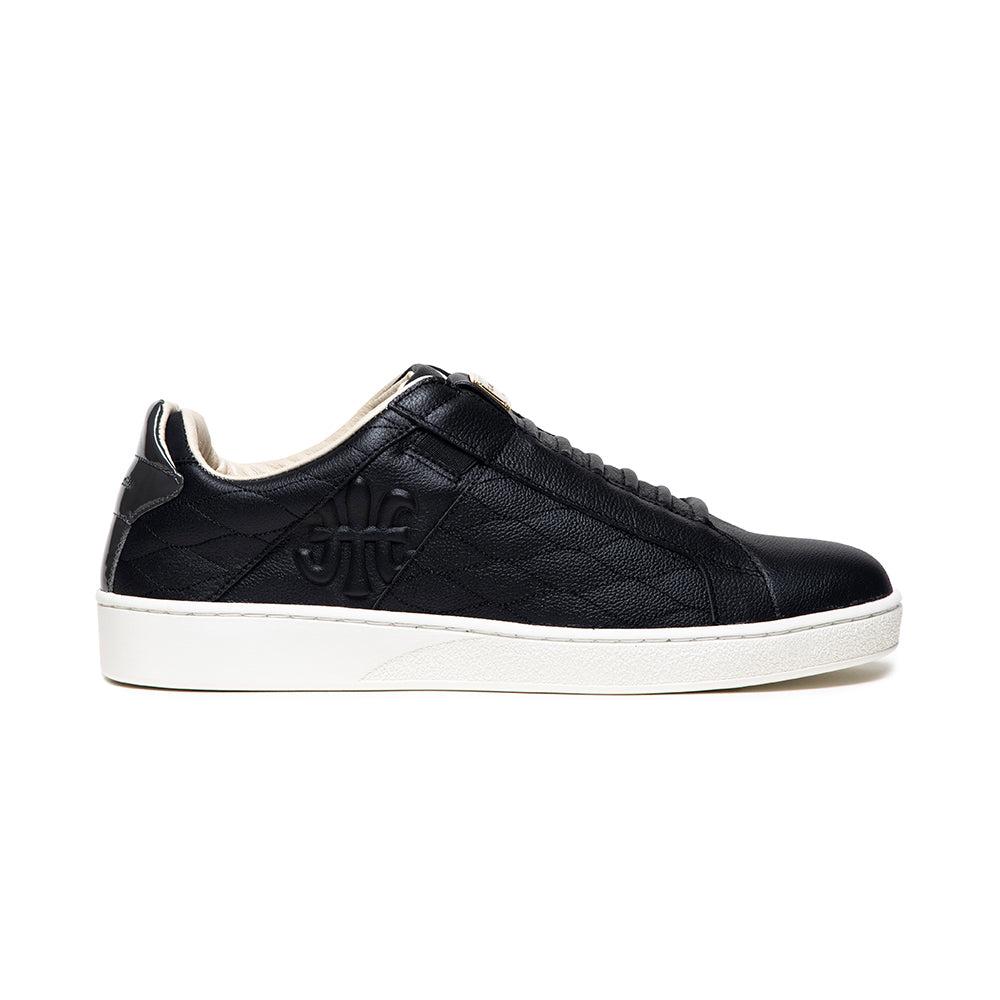 Men's Icon Lux Black Leather Sneakers