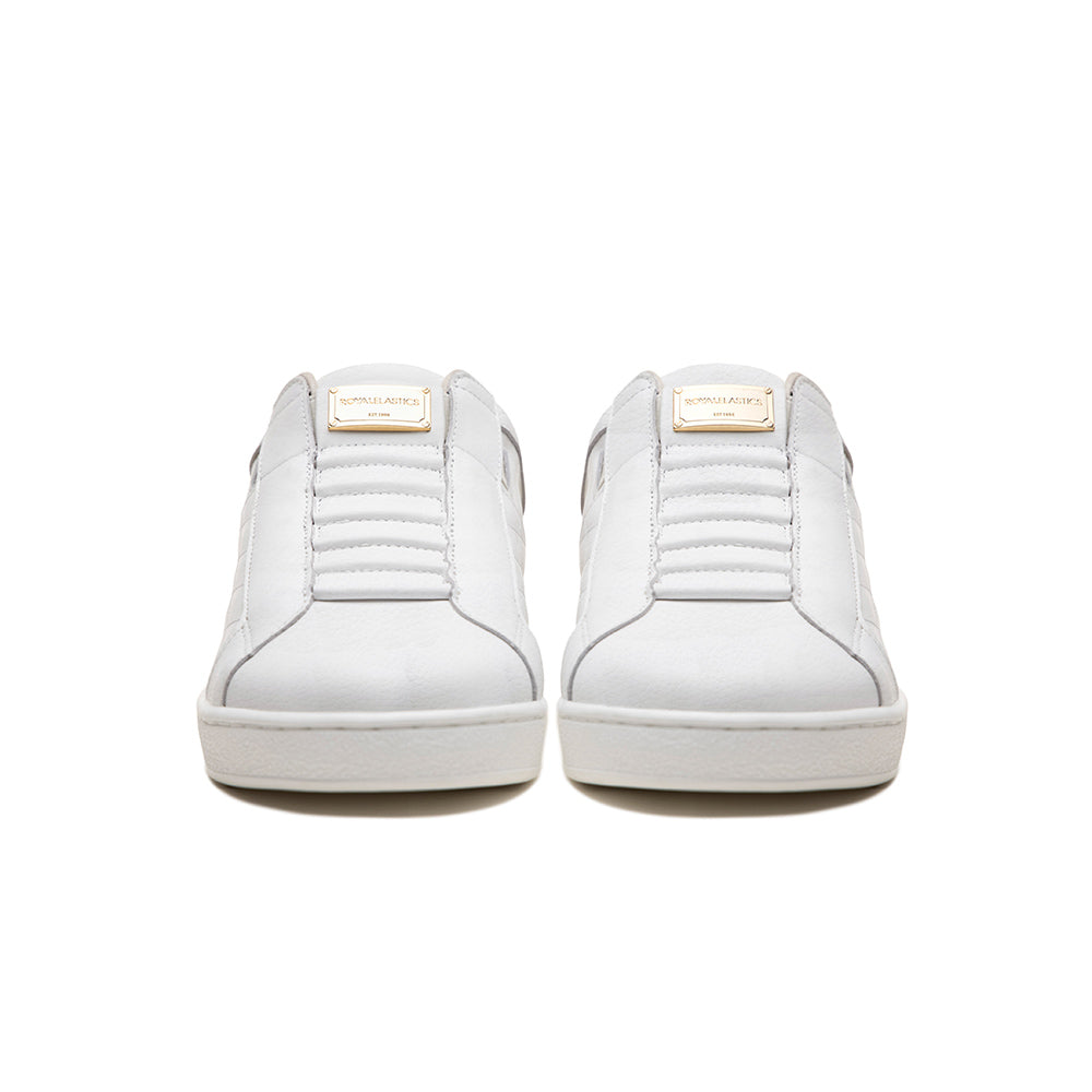 Men's Icon Lux White Gray Leather Sneakers 02541-086