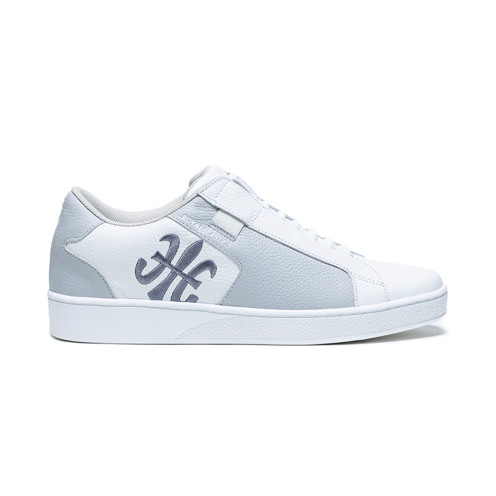 Men's Adelaide White Gray Leather Sneakers 02622-088