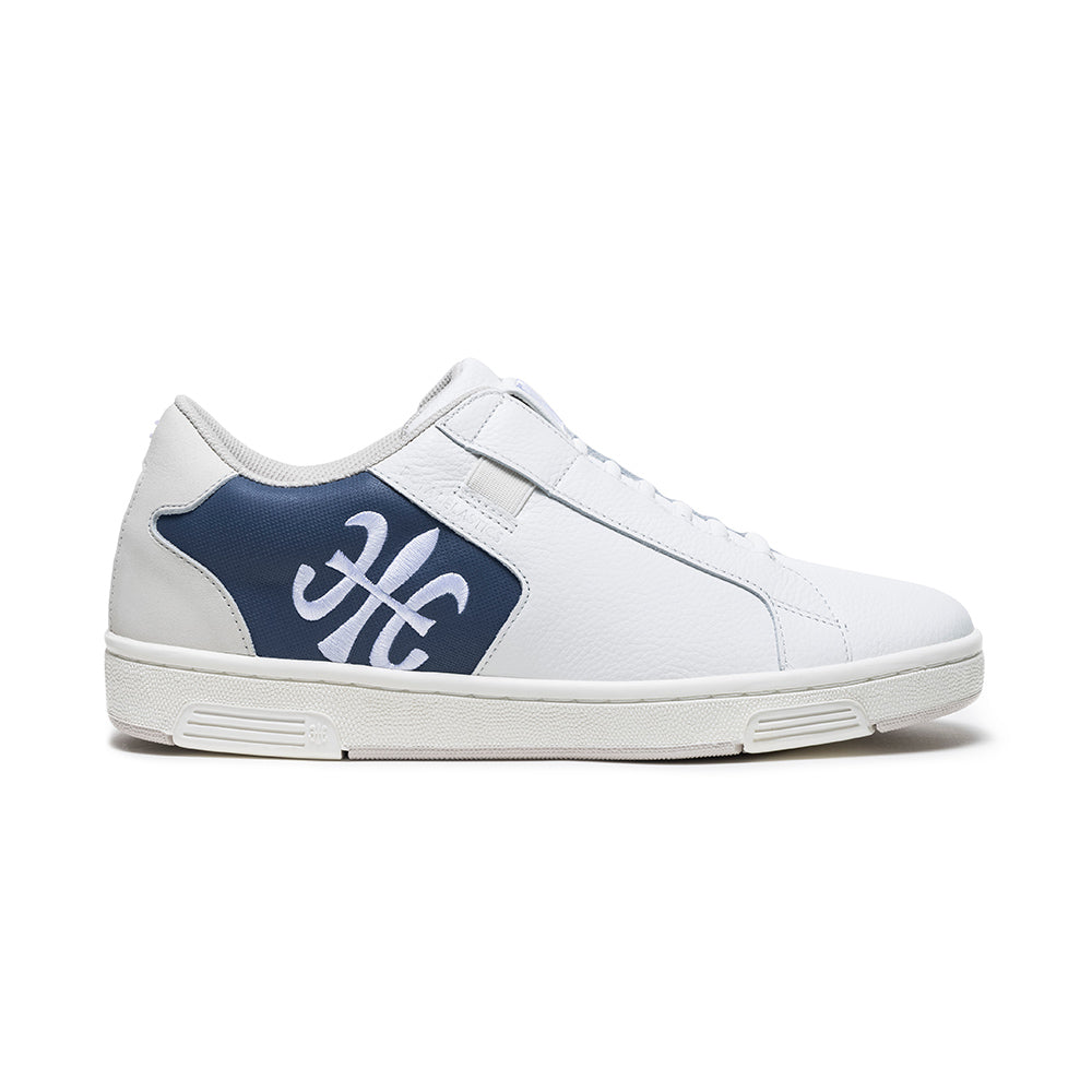 Men's Adelaide White Blue Leather Sneakers 02631-050