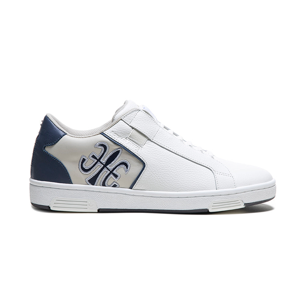 Men's Adelaide White Blue Leather Sneakers 02633-055
