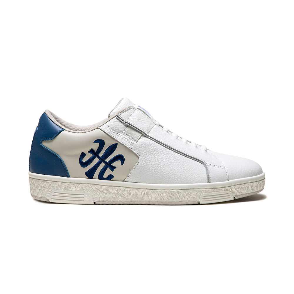 Men's Adelaide White Blue Leather Sneakers 02641-005